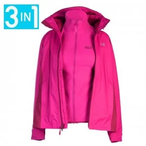 Jack Wolfskin Hopewell 3 in 1 Jacket Ladies - Fuchsia