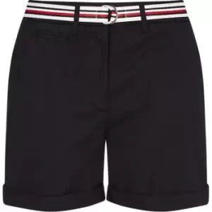 Tommy Hilfiger Chino Belt Shorts - Black