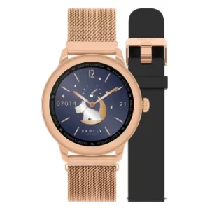 Radley Series 07 Rose Gold Mesh/Black Silicone Strap Watch