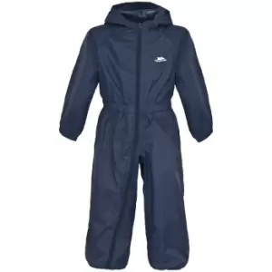 Trespass Childrens/Kids Button Waterproof Rain Suit (3/4 Years) (Navy Blue)