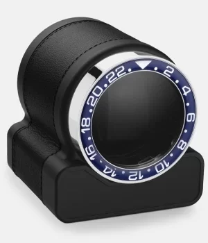 Scatola del Tempo Watch Winder Rotor One Black Blue Bezel