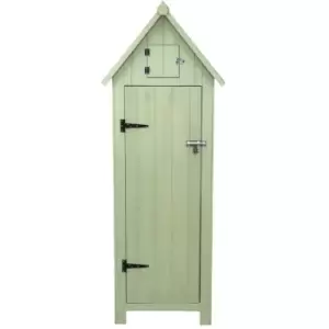 Monster Shop - Wooden Garden Storage Shed Green Tool Organiser Cabinet Beach Hut - Green