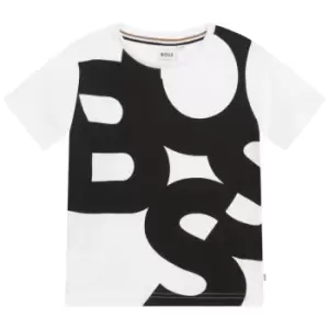 Hugo Boss Boys Monochrome Cotton Blend T-Shirt