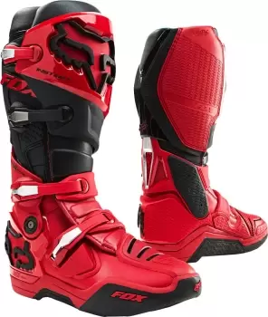 FOX Instinct Motocross Boots, black-red, Size 46, black-red, Size 46