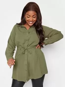 Yours Utility Tunic Khaki, Green, Size 30-32, Women