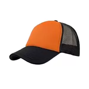 Atlantis Rapper 5 Panel Trucker Cap (One Size) (Orange/Black)