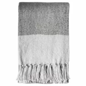 Crossland Grove Tonal Faux Mohair Throw Slate & Silver 1300x1800mm