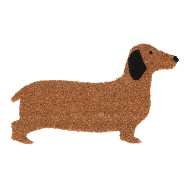 Fallen Fruits Daschund Coir Doormat Brown