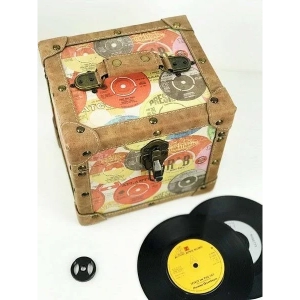 Retro Record - 7" 50 Record Storge Carry Case Record Box