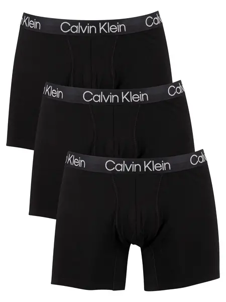 Calvin Klein 3 Pack Modern Structure Boxer Briefs Black M