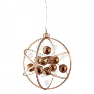 Spherical Ceiling Pendant Light with Copper Balls