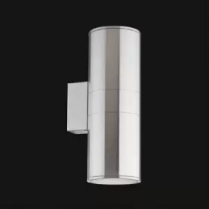 Gun 2 Light Outdoor Large Up Down Wall Light Aluminium, Putty IP54, E27