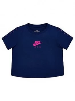 Nike Sportswear Air Older Girls Cropped T-Shirt - Blue