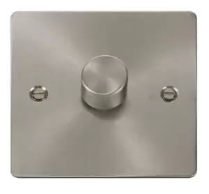 Click Scolmore Define Brushed Steel 1 Gang 2 Way Dimmer Switch - FPBS140