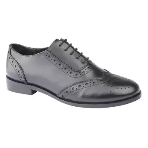 Cipriata Womens/Ladies Violetta Leather Brogue Oxford Shoes (3 UK) (Black)