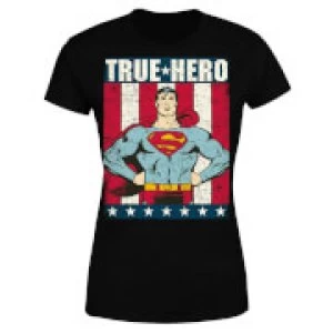 DC Originals Superman True Hero Womens T-Shirt - Black - S