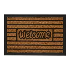 Premier Housewares Welcome Panama Doormat - Brown