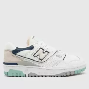 New Balance 550 trainers in white & blue