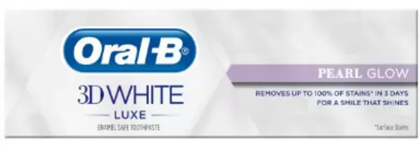 Oral B 3D White Luxe Pearl Glow Toothpaste 75ml