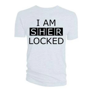 Sherlock - I am Sherlocked Mens Medium T-Shirt - White