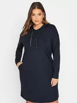 Yours Pocket Hoodie Dress - Blue Size 22-24, Women