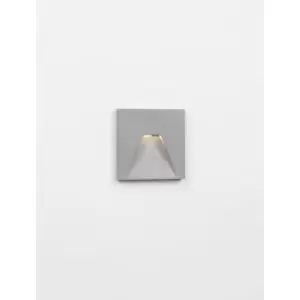 Estevan Outdoor Flush Wall Lamp Grey Concrete IP65 - Merano