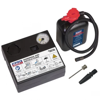 Sealey MAC10S Tyre Inflator 12V + Emergency Puncture Sealant Kit