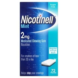 Nicotinell Mint 2mg Medicated Chewing Gum 72 Pieces