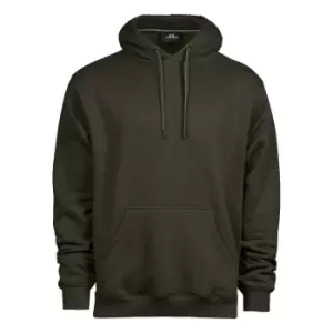 Tee Jays Mens Hooded Cotton Blend Sweatshirt (S) (Dark Olive)