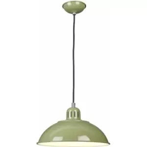 Loops - 1 Bulb Ceiling Pendant Light Fitting Green LED E27 60W Bulb