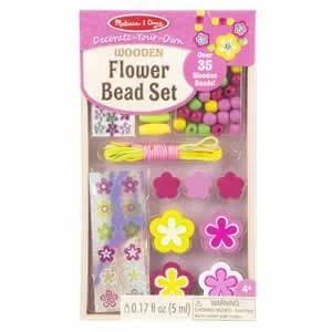 Melissa and Doug Decorate Your Own Wooden Flower Bead Set