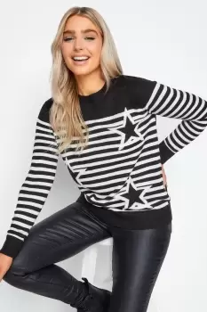 Stripe Star Print Jumper