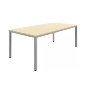 Tc Fraction Infinity 200 x 100 Meeting Table - Maple with Silver Legs