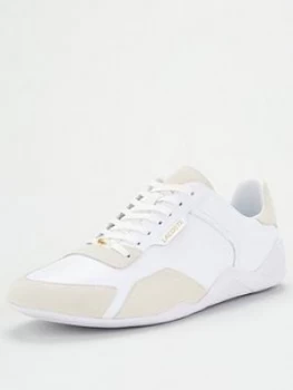 Lacoste Hapona Leather Trainers - White, Size 10, Men