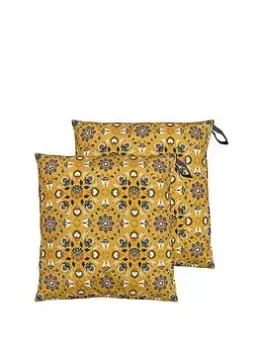 Furn Folk Flora Water & Uv Resistant Outdoor Floor Cushion 2 Pack