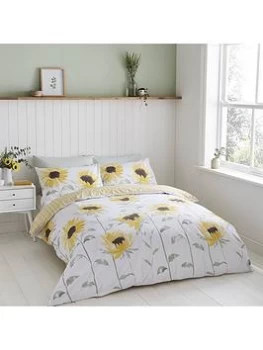 Catherine Lansfield Painted Sunflower Duvet Set - Sb