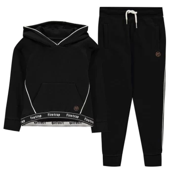 Firetrap 2 Piece Jogging Set Junior Girls - Jet Black