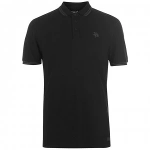 Firetrap Blackseal Lurex Polo Shirt - Black