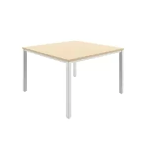 Tc Fraction Infinity 120 x 120 Meeting Table - Maple with White Legs