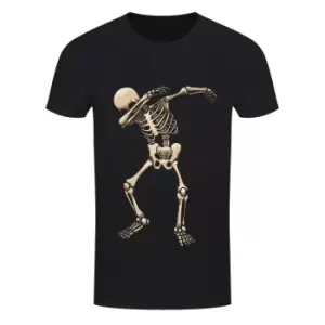 Grindstore Mens Skeleton Dab Halloween T Shirt (S) (Black)