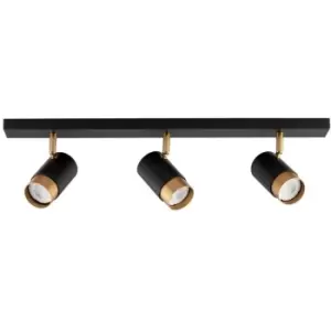 Merano Knoxville 3 Light Ceiling Spotlight Bar Sandy black, Gold Aluminium LED GU10 3x10W