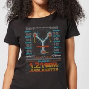 Back To The Future 1.21 Jinglewatts Christmas Womens T-Shirt - Black - 3XL