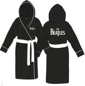 The Beatles - Drop T Logo Unisex Bathrobe - Black