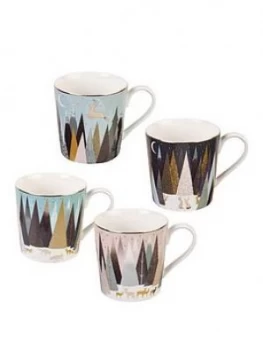 Sara Miller Frosted Pines Mugs