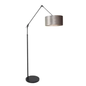 Prestige Chic Floor Lamp with Shade Matte Black, Zinc Taupe