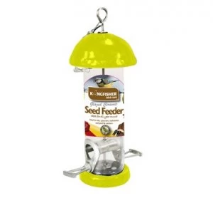 Kingfisher Glazed Ceramic Bird Seed Feeder