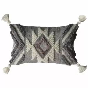 Crossland Grove Credro Cushion Grey Cream 350x600mm