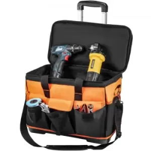 VEVOR Tool Bag with Wheels Rolling Tote 20" Wheeled Storage Case & 2 Wheels