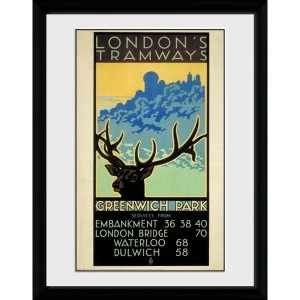 Transport For London Greenwich Park 12" x 16" Framed Collector Print