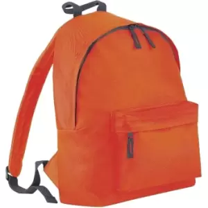 Bagbase Junior Fashion Backpack / Rucksack (14 Litres) (One Size) (Orange/Graphite Grey) - Orange/Graphite Grey